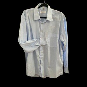 HAL HUBER MUNICH DRESS SHIRT, light blue, S 16 1/2/ 42  Single Needle Tailoring